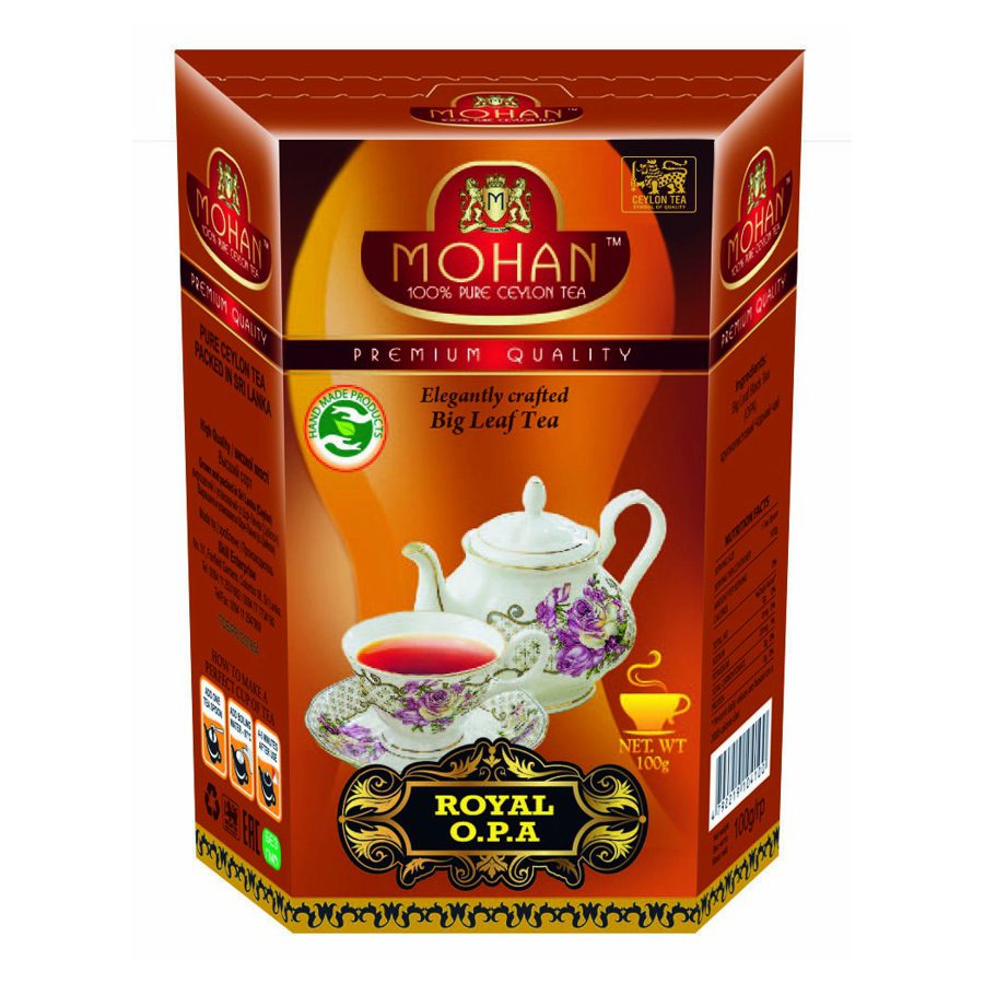 Чай черный крупнолистовой байховый Royal OPA Mohan 100 грамм
