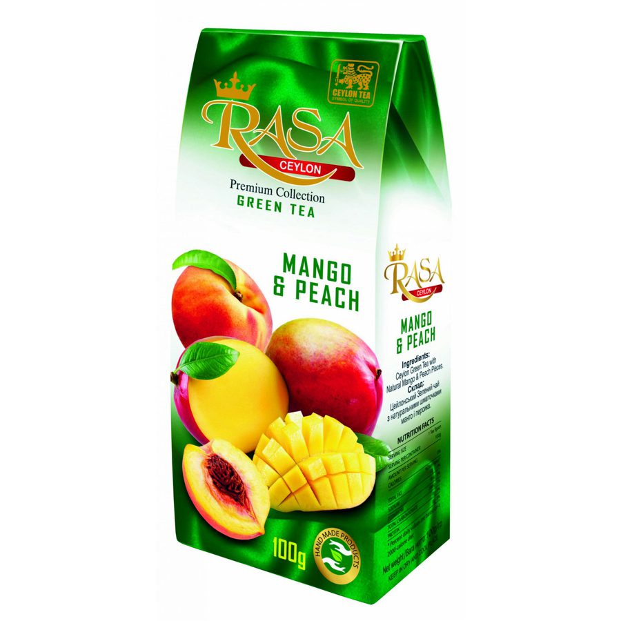 Зеленый чай с манго и персиком Rasa 100 грамм