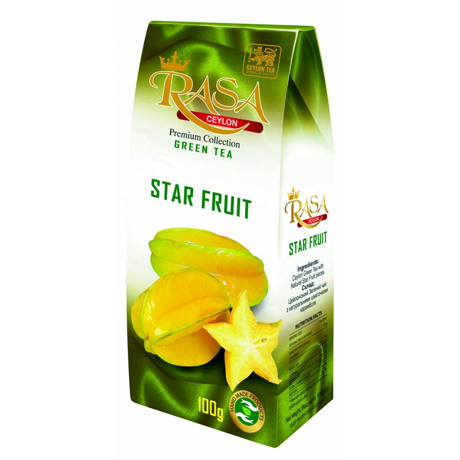 Чай зеленый с карамболь Rasa Green Tea Star Fruit 100 грамм
