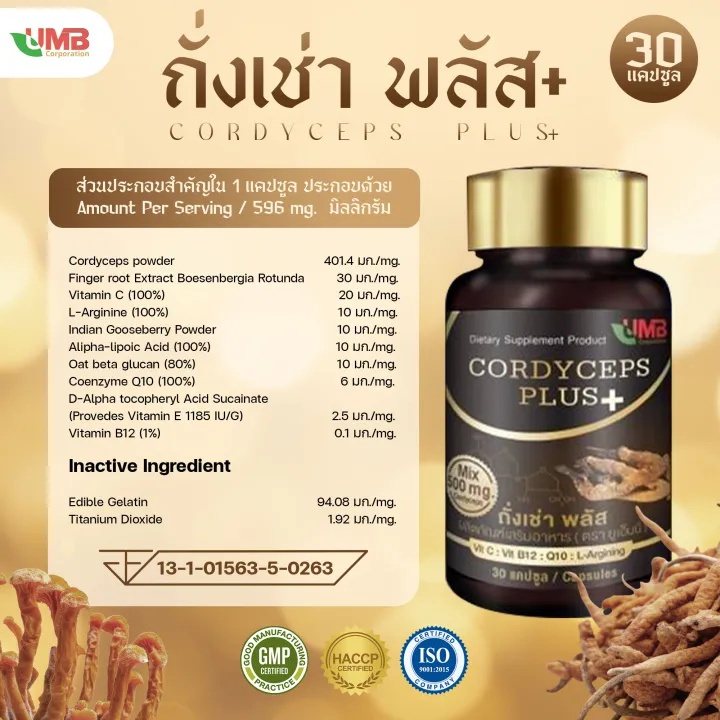 Кордицепс Плюс (Cordyceps Plus, UMB) 30 капсул 2