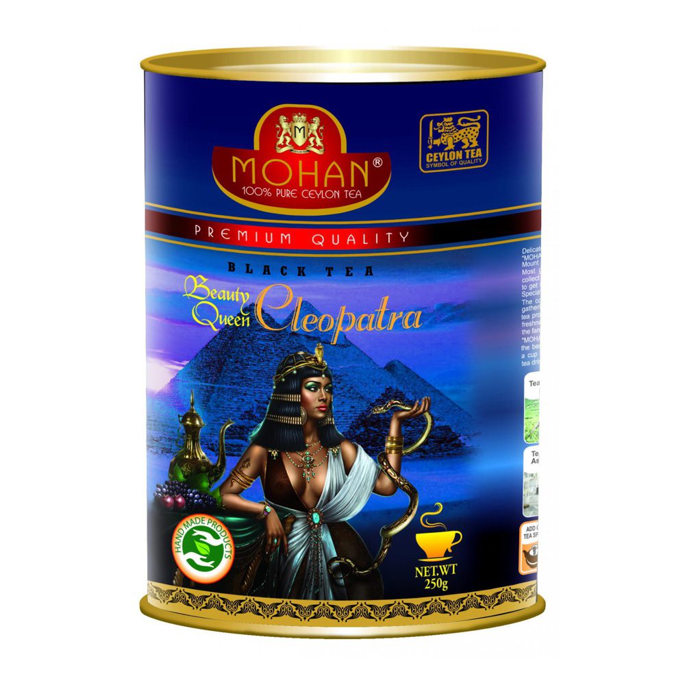 Черный чай Клеопатра королева красоты в банке Mohan