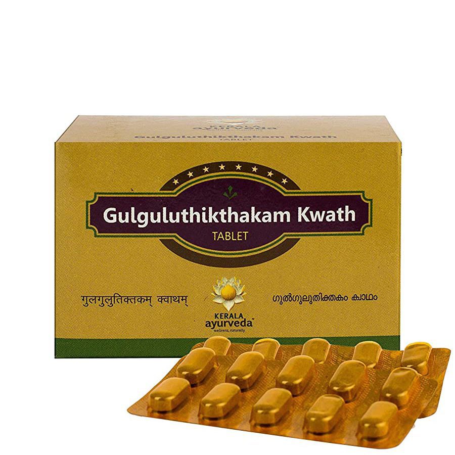 Купить Гуггултиктакам Кватха (Gulguluthikthakam Kwath Tab, Kerala Ayurveda) 100 таблеток