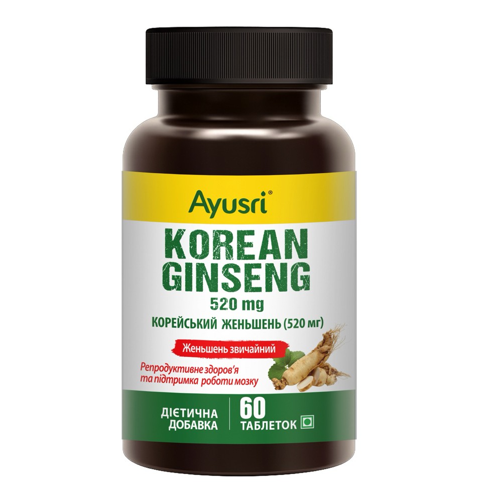 Женьшень Корейский (Korean Ginseng, Ayusri) 60 таблеток
