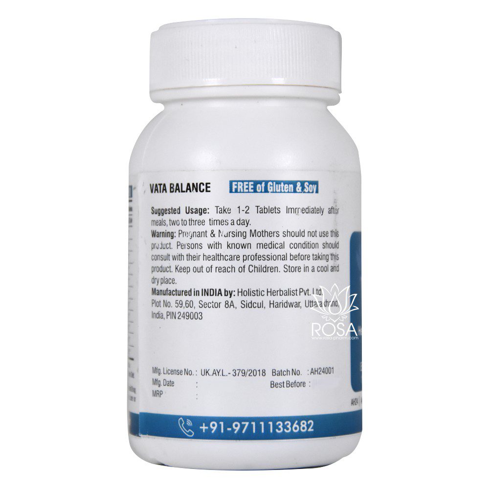 Вата Баланс (Vata Balance, Holistic Herbalist) 60 пігулок - Зображення 3
