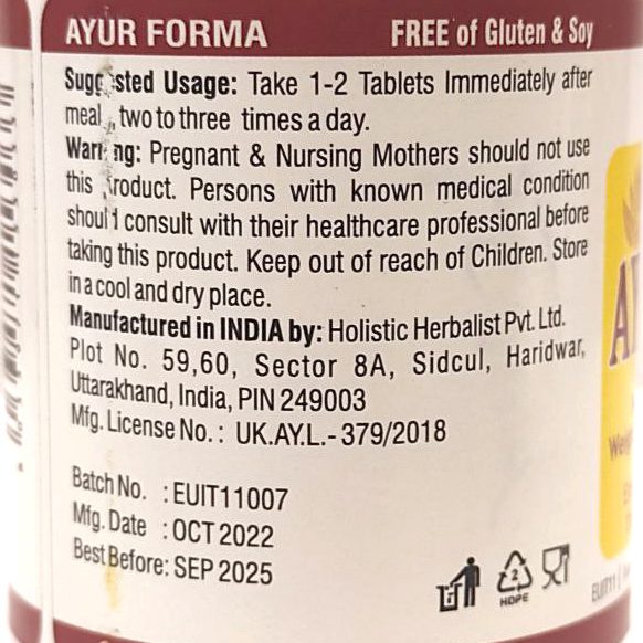 Аюр Форма (Ayur Forma, Holistic Herbalist) 60 таблеток купить