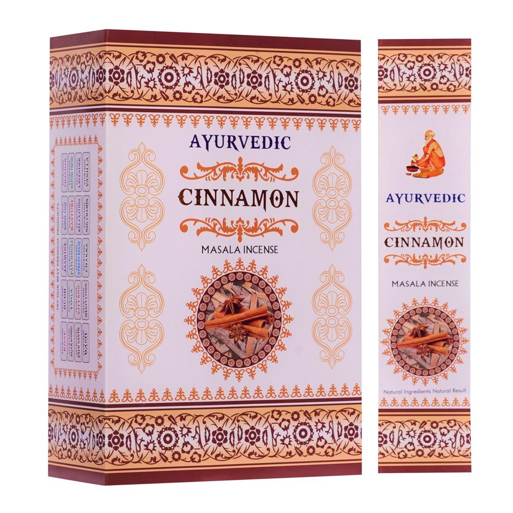 Благовония Кориця (Cinnamon, Ayurvedic) 15 аромапалочек