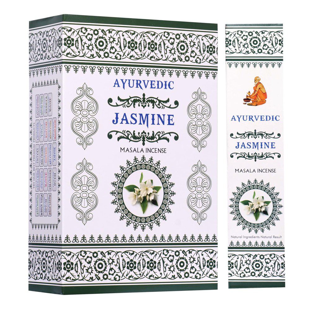 Благовония Жасмин (Jasmine, Ayurvedic) 15 аромапалочек