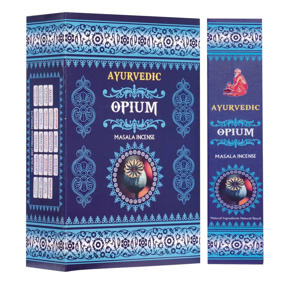Благовония Опиум (Opium, Ayurvedic) 15 аромапалочек