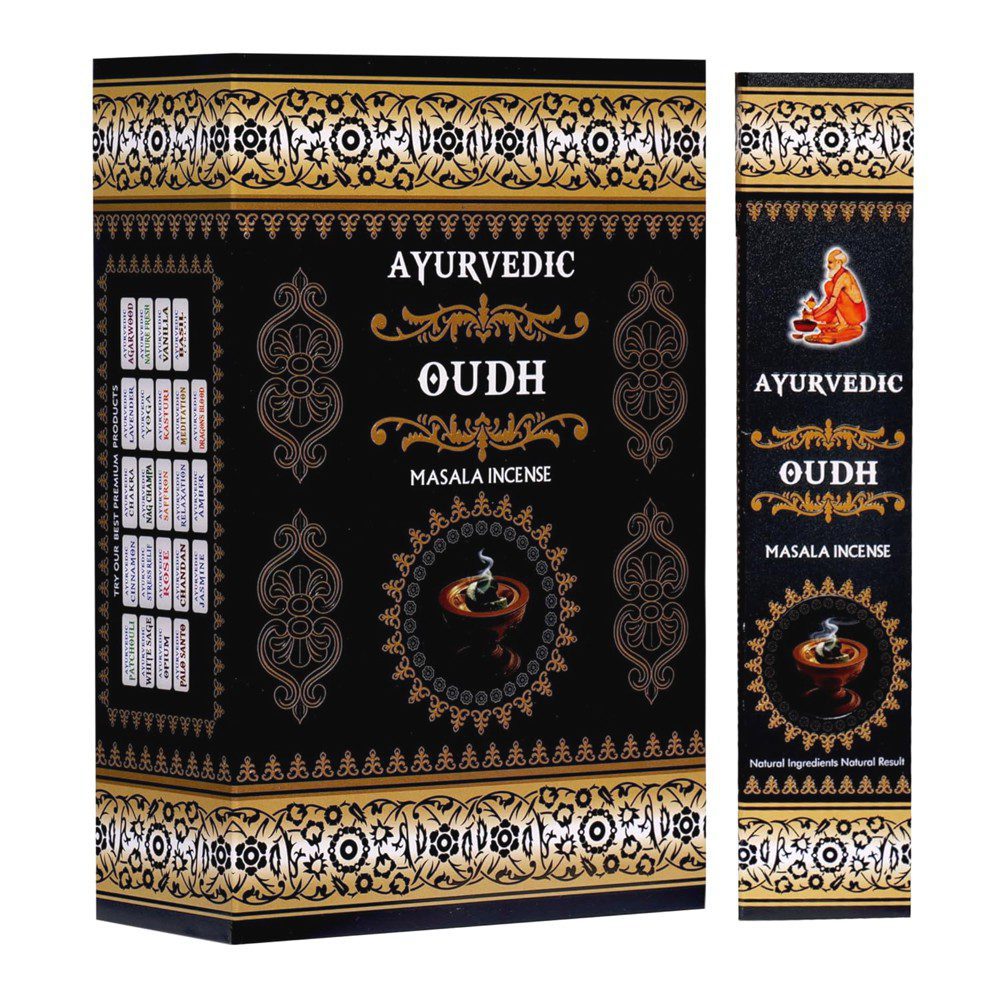 Благовония Уд (Oudh, Ayurvedic) 15 аромапалочек
