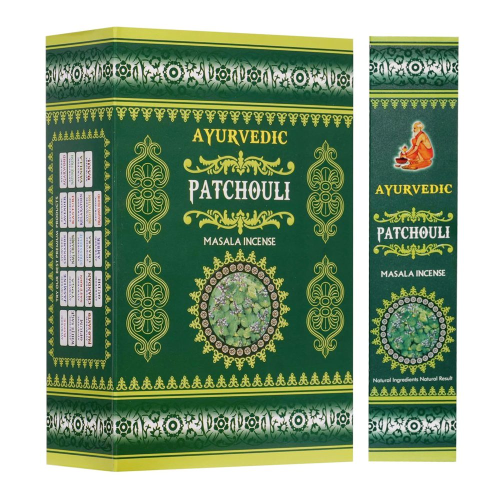 Благовония Пачули (Patchouli, Ayurvedic) 15 аромапалочек
