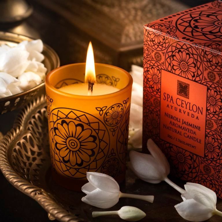 Натуральная ароматическая свеча НЕРОЛИ ЖАСМИН 50 грамм