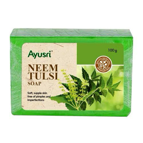 Мыло Ним и Базилик (Neem Tulsi Soap, Ayusri) 100 грамм