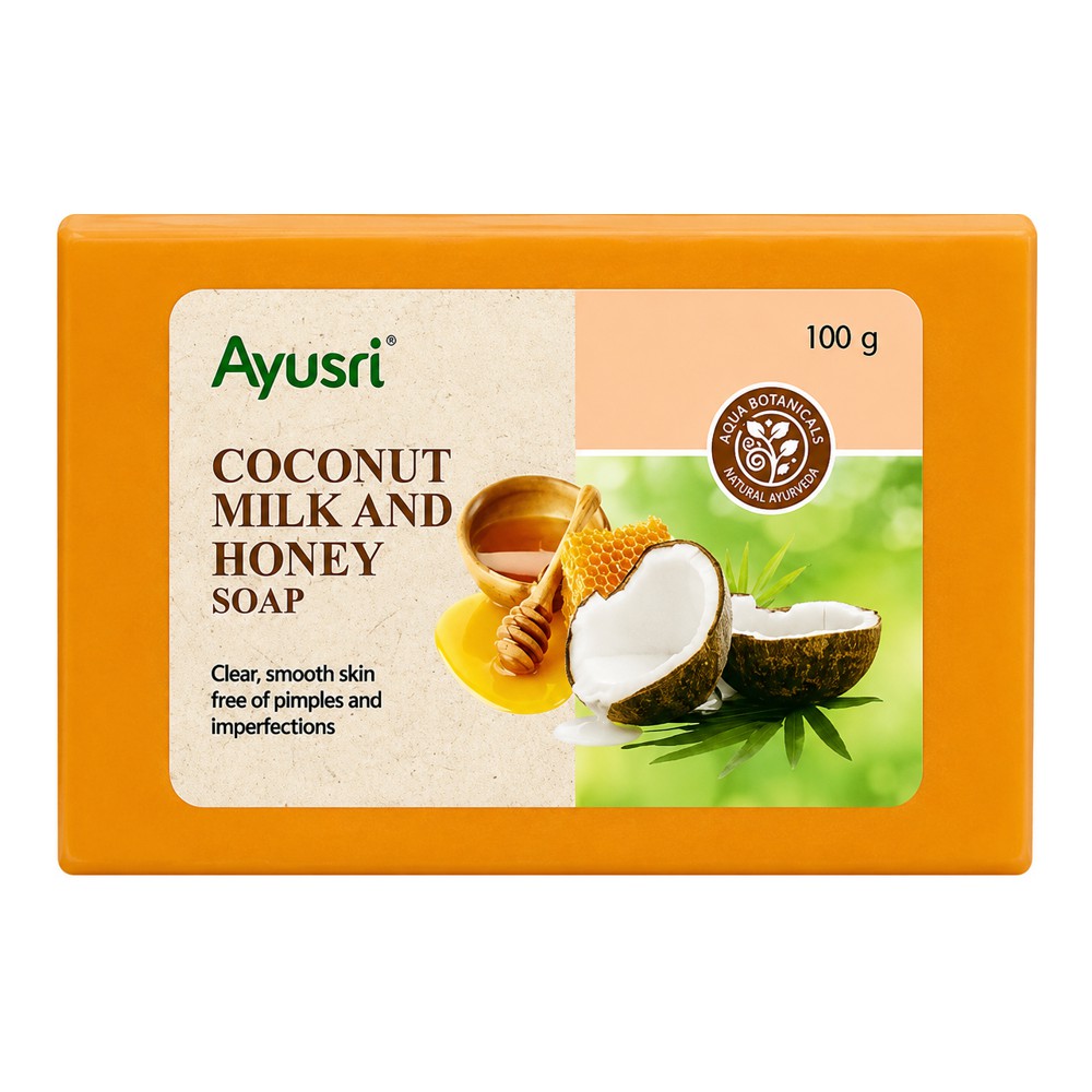 Мыло Кокосовое молоко и Мед (Coconut Milk and Honey Soap, Ayusri) 100 грамм