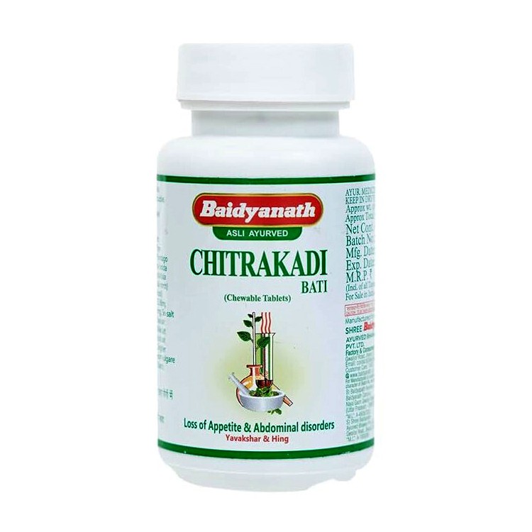 Читракади вати (Chitrakadi Bati, Baidyanath) 80 таблеток