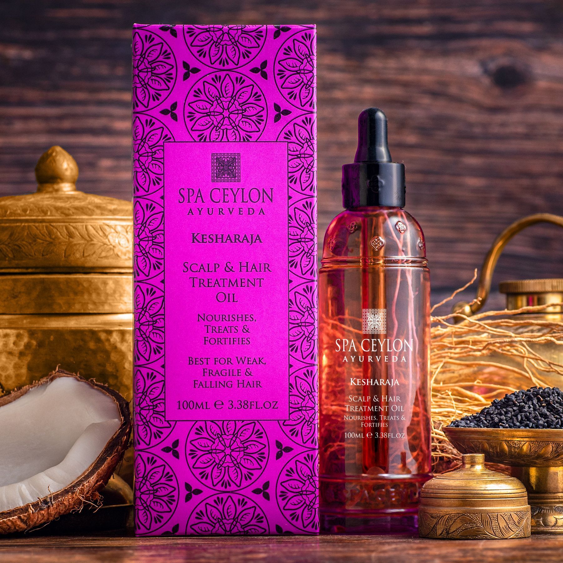 Лікувальна олія для догляду за шкірою голови та зміцнення волосся КЕШАРАЙЯ 100 мл