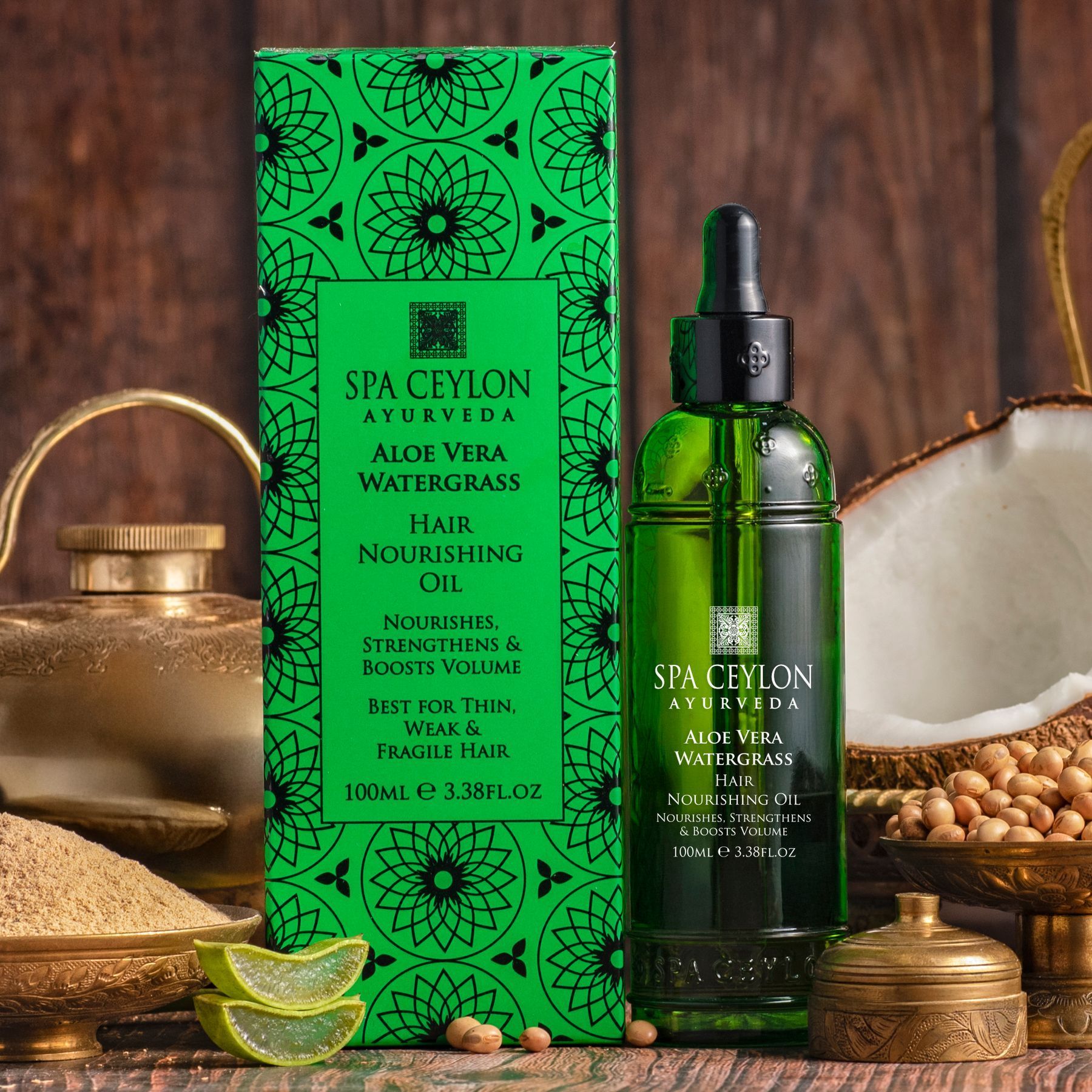 Поживне масло для волосся АЛОЕ ВЕРА ВОДОРОСТІ 100 мл